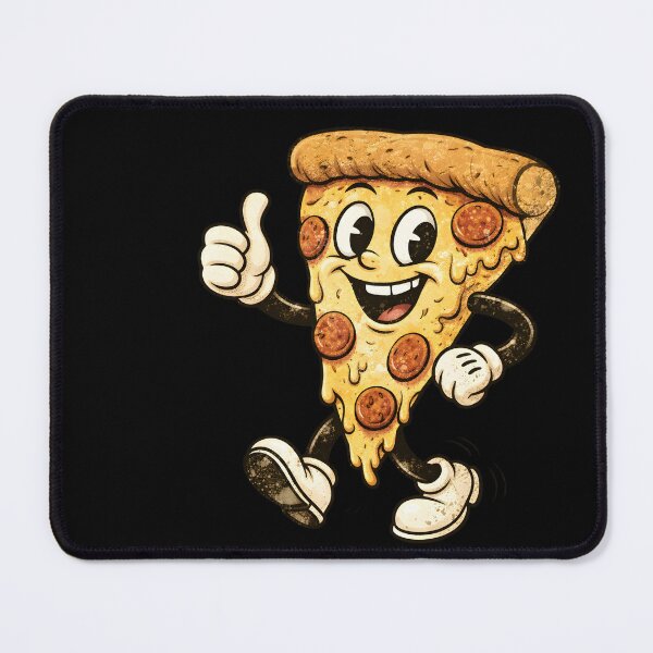 Item preview, Funny Pizza Cartoon – Cheerful Pizza Slice Comic Design designed and sold by ExpertEsche.