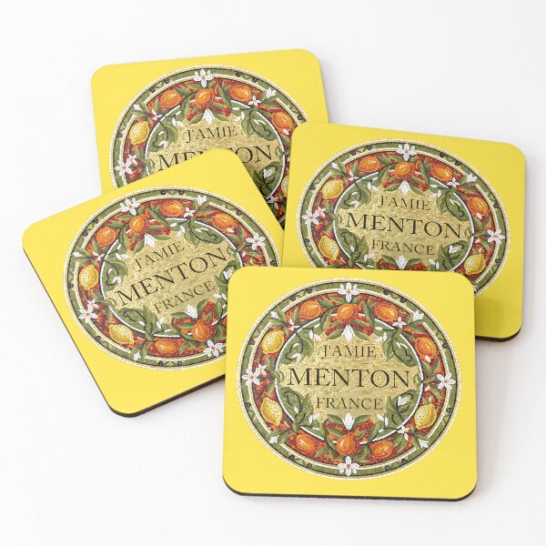 Item preview, J’aime Menton, France – Citrus Mosaic Circle Art designed and sold by FrancophileFun.