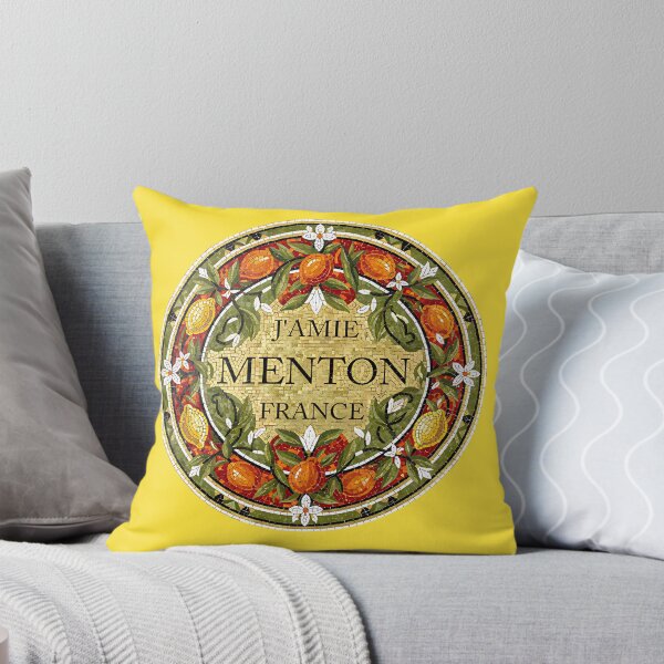 Item preview, J’aime Menton, France – Citrus Mosaic Circle Art designed and sold by FrancophileFun.