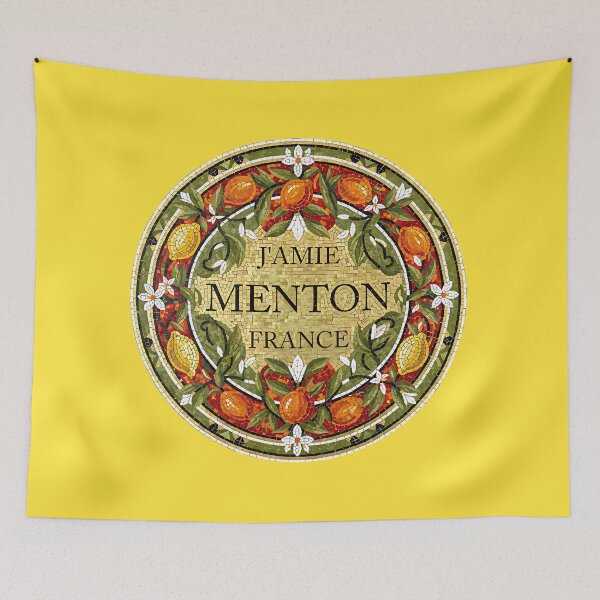 Item preview, J’aime Menton, France – Citrus Mosaic Circle Art designed and sold by FrancophileFun.