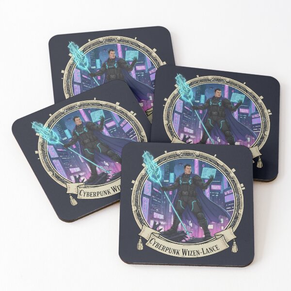 Item preview, Cyberpunk Wizen-Lance Tech Mage Emblem designed and sold by Ekracreatives.
