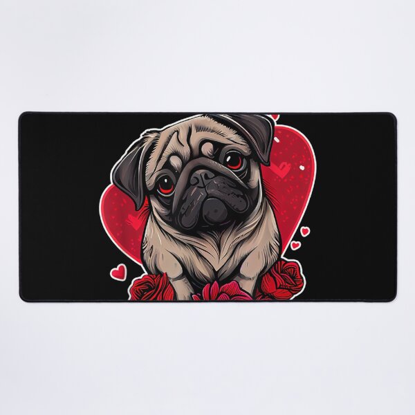 Item preview, Dog Valentine Cute Pug Valentine s Day designed and sold by artcultreone.