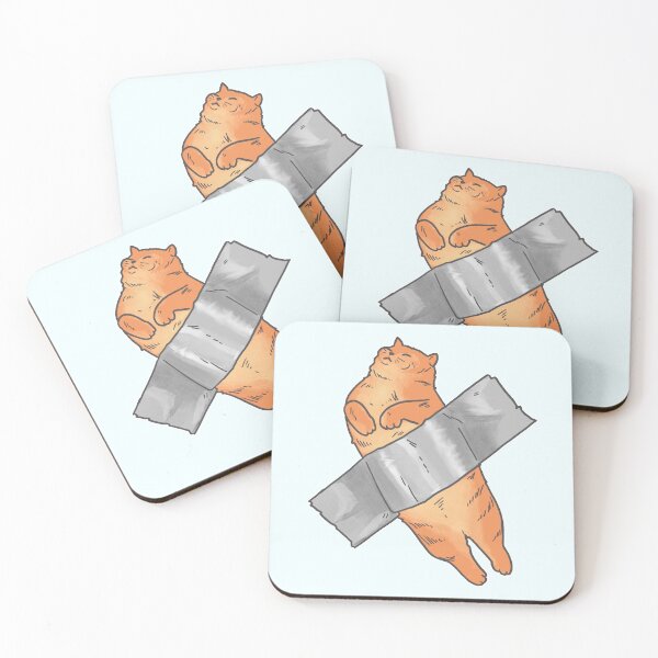 Item preview, Funny Duct Tape Cat Illustration designed and sold by magdalenanegra.