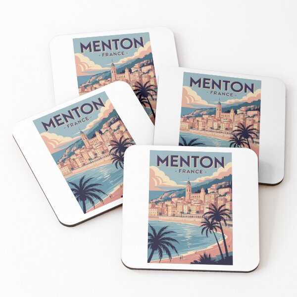 Item preview, Menton France Vintage Travel  designed and sold by TulipaGraphics.