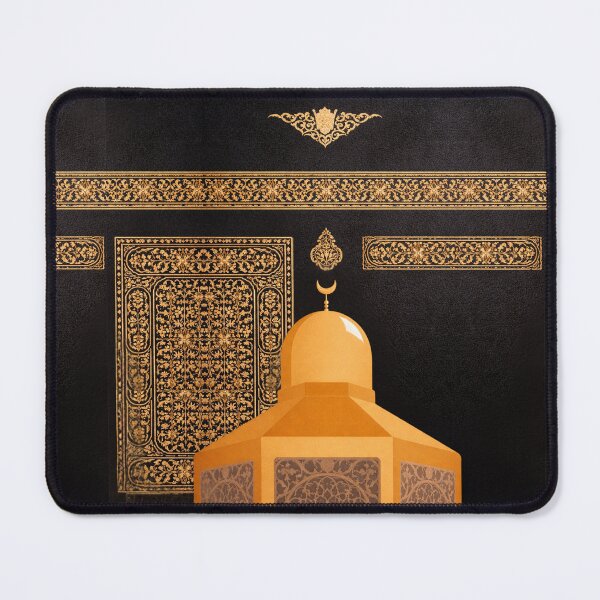 Item preview, Kaaba & Maqam Ibrahim Inspired Gold Islamic Art on Black (V.1) designed and sold by D-Islamic.