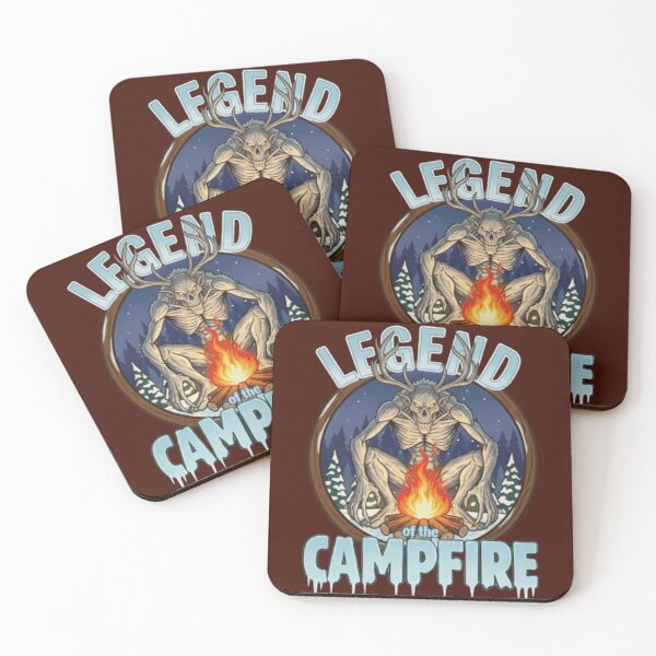 Item preview, Wendigo Legend of the Campfire Cryptid Horror Art designed and sold by Blaze & Trail Creative.
