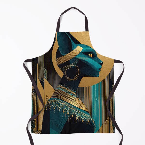 Item preview, Bastet Goddess Profile Bust | Egyptian Revival Art Deco Nouveau | Luxury Gallery Art Print designed and sold by Vintage Poster Gallery.