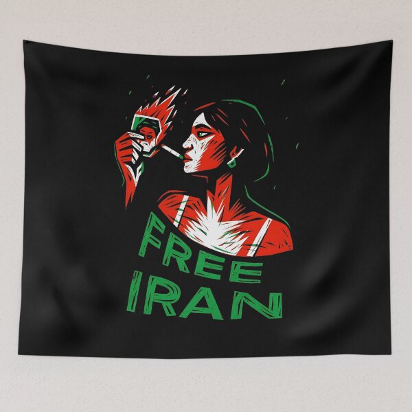 Item preview, FREE IRAN — Woman, Life, Freedom | Art of Resistance Against the Ayatollah Regime   designed and sold by AveCruxT.