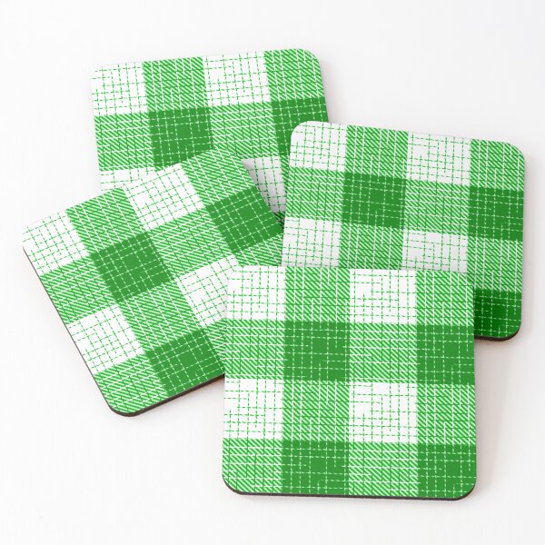 Item preview, Green And White Crosshatch Plaid Gingham Design  designed and sold by PatternTitan.