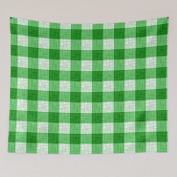 Item preview, Green And White Crosshatch Plaid Gingham Design  designed and sold by PatternTitan.