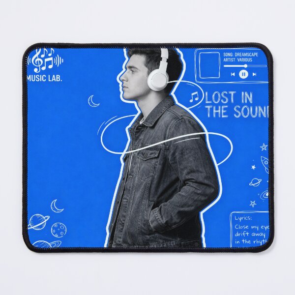 Item preview, Lost in the Sound Poster – Music Lover Wall Art, Headphone Aesthetic Print, Creative Inspiration Artwork designed and sold by AbstractAuraArt.