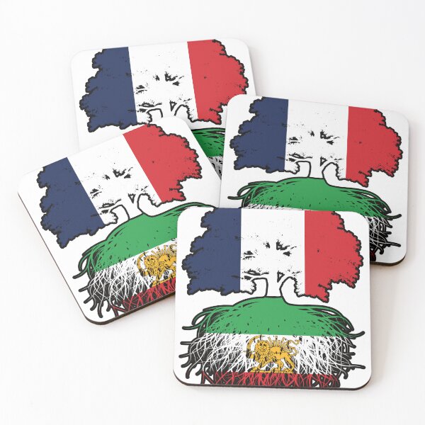 Item preview, French Grown, Iranian Roots – Lion and Sun Heritage Design designed and sold by FlagX.