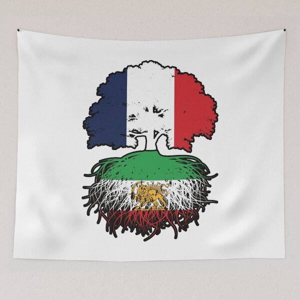 Item preview, French Grown, Iranian Roots – Lion and Sun Heritage Design designed and sold by FlagX.