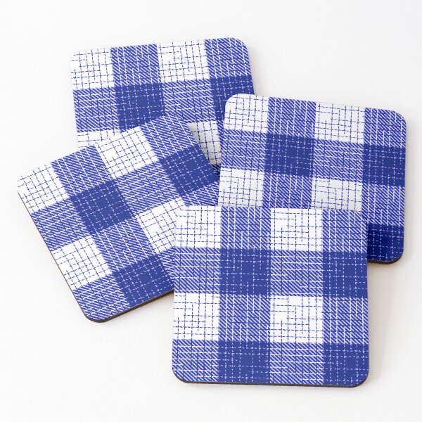 Item preview, Blue And White Crosshatch Plaid Gingham Design  designed and sold by PatternTitan.