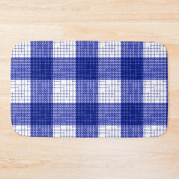 Item preview, Blue And White Crosshatch Plaid Gingham Design  designed and sold by PatternTitan.