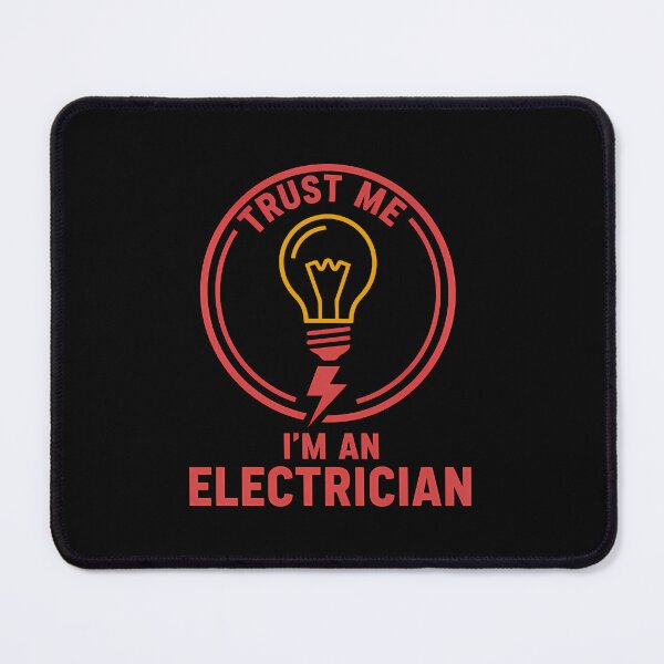 Item preview, Trust Me I'm An Electrician Funny Light Bulb Badge Design designed and sold by ZuToMi.