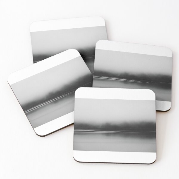 Item preview, Misty River Landscape - Black & White Ozark Fog designed and sold by DewDropMountain.