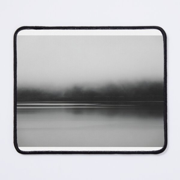 Item preview, Misty River Landscape - Black & White Ozark Fog designed and sold by DewDropMountain.