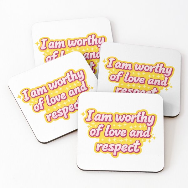 Item preview, I Am Worthy Of Love And Respect designed and sold by Paws and Ink Art.