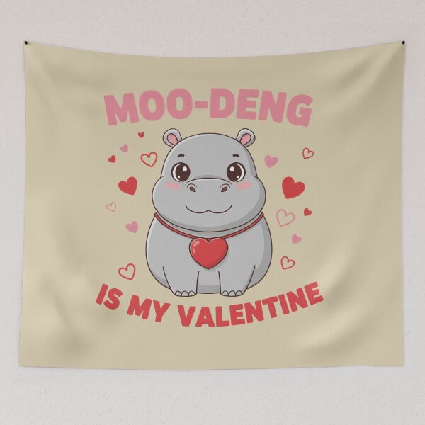 Item preview, Moo-Deng Valentine designed and sold by Pixel-Lair.