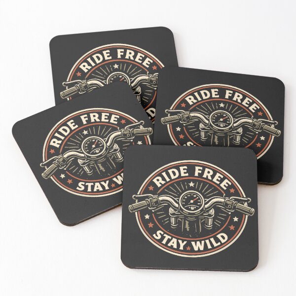 Item preview, Ride Free Stay Wild – Vintage Biker Freedom Emblem designed and sold by AxisTheory.