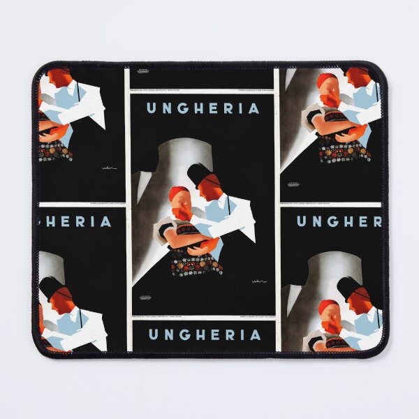 Item preview, Vintage Travel Poster | Hungary Ungheria Art Deco Style | Traditional Folk Attire | Minimalist Design & Bold Colorsv designed and sold by artofuniverse.