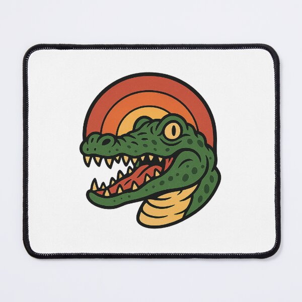 Item preview, Retro Alligator Head with Sunset Colors designed and sold by chromatalove.