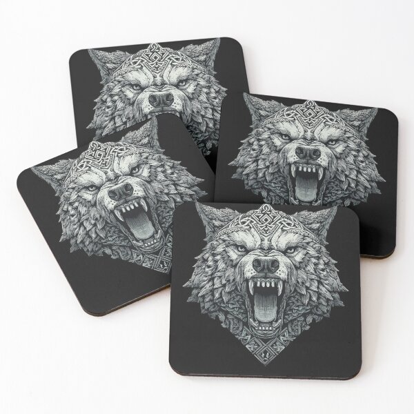 Item preview, Nordic Viking Fenrir designed and sold by NicolasGlowArt.