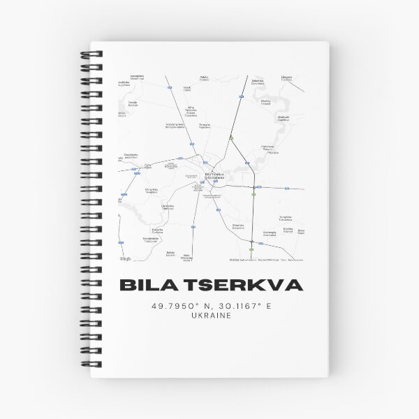 Item preview, Bila Tserkva Ukraine Map Print | Coordinates Minimalist City Wall Art designed and sold by RM-Journey.