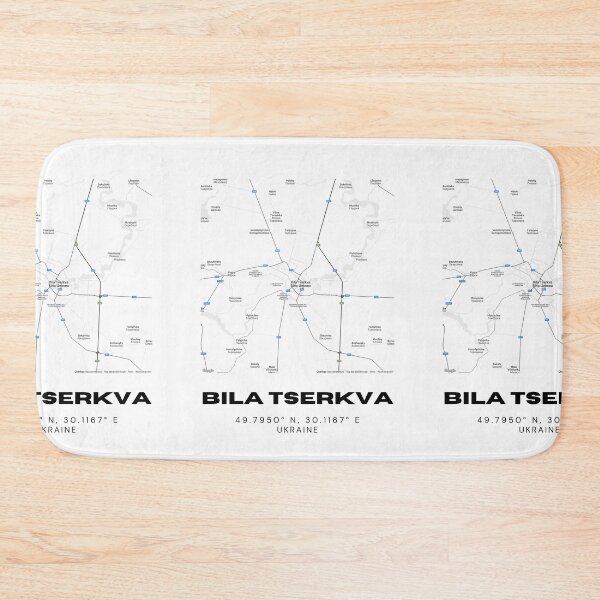 Item preview, Bila Tserkva Ukraine Map Print | Coordinates Minimalist City Wall Art designed and sold by RM-Journey.