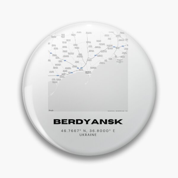 Item preview, Berdyansk Ukraine Map Print | Coordinates Minimalist City Wall Art designed and sold by RM-Journey.