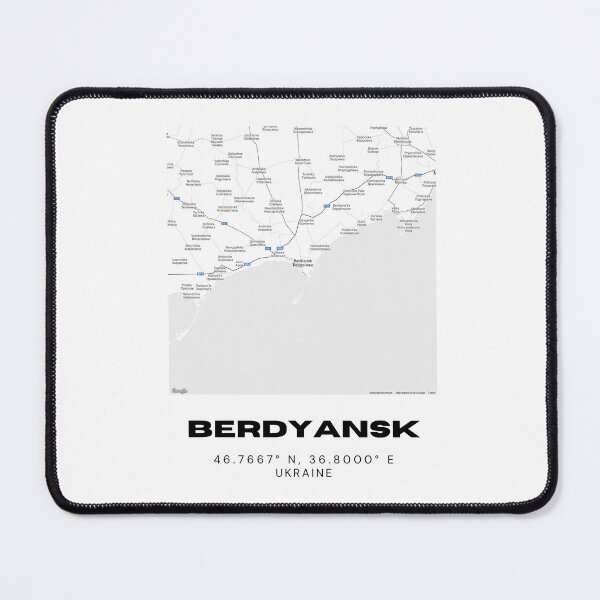 Item preview, Berdyansk Ukraine Map Print | Coordinates Minimalist City Wall Art designed and sold by RM-Journey.