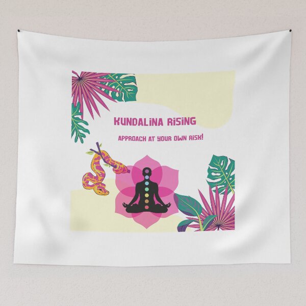 Item preview, Funny Kundalini Rising T-Shirt – Yoga & Snake “Approach at Your Own Risk” Tee designed and sold by Jomack1.