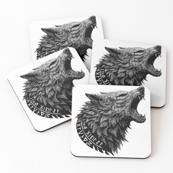Item preview, Fenrir Black Wolf designed and sold by NicolasGlowArt.