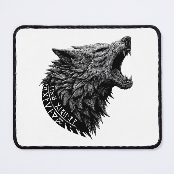 Item preview, Fenrir Black Wolf designed and sold by NicolasGlowArt.
