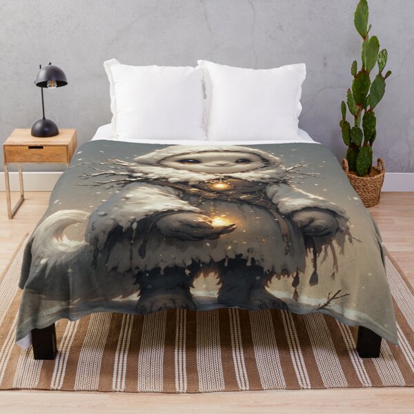 Item preview, Cute Winter Spirit Animal – Magical Arctic Creature with Glowing Light by NegarTv Designs designed and sold by NegarTv Designs.