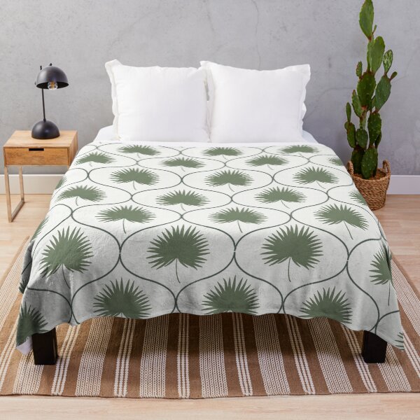 Item preview, Modern Botanical Classic Nature-inspired Sage Palm Ogee Pattern designed and sold by PVTCreations.