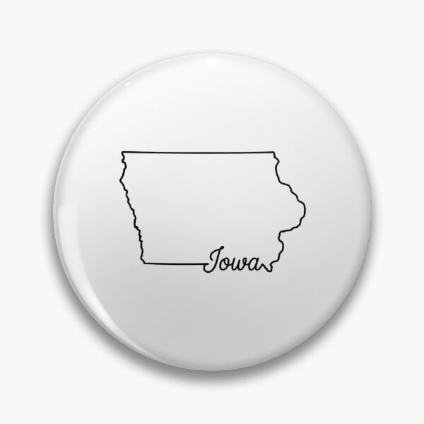 Item preview, Iowa State Outline – Minimal Script Typography Line Art designed and sold by Paper Drip.