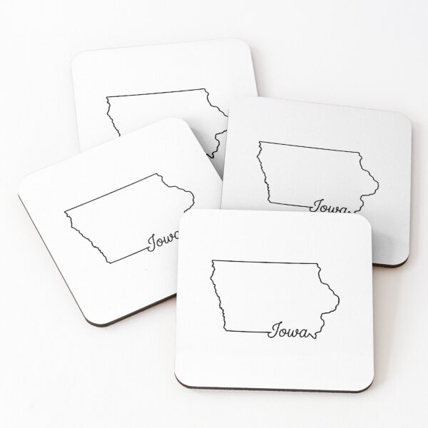 Item preview, Iowa State Outline – Minimal Script Typography Line Art designed and sold by Paper Drip.