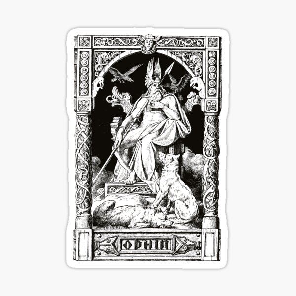 Item preview, Odin T-Shirt Fenrir Huginn Muninn Gungnir Norse Mythology designed and sold by bledi.