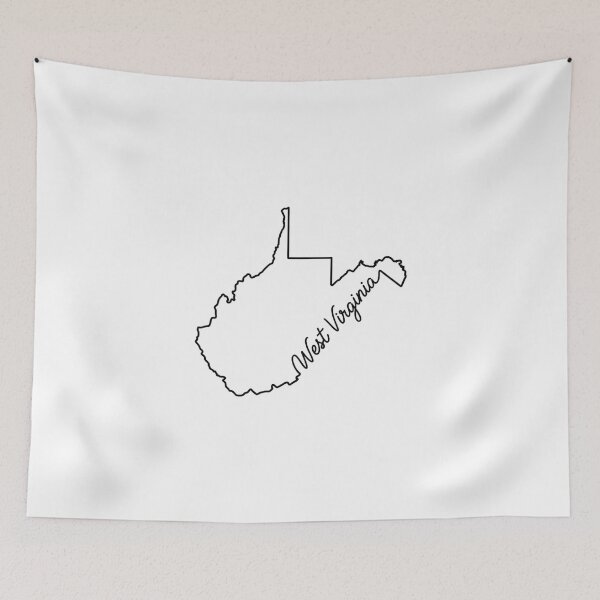 Item preview, West Virginia State Outline – Minimal Script Typography Line Art designed and sold by Paper Drip.