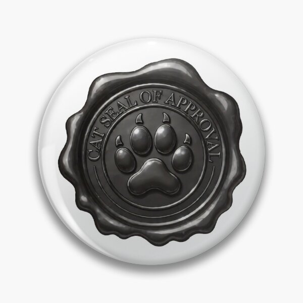 Item preview, Cat Seal of Approval Wax Seal Sticker - Black Glossy Cat Paw Stamp, Edgy Gothic Cute Approval designed and sold by octozap.