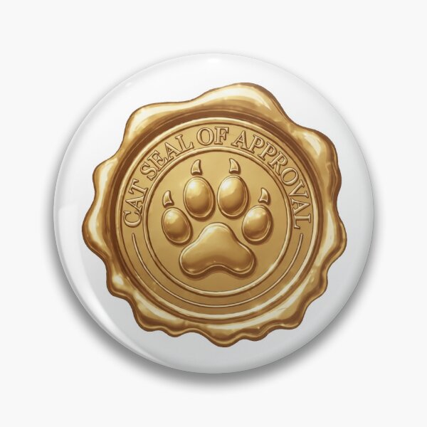 Item preview, Cat Seal of Approval Wax Seal Sticker - Gold Metallic Cat Paw Stamp, Cute Vintage Approval designed and sold by octozap.