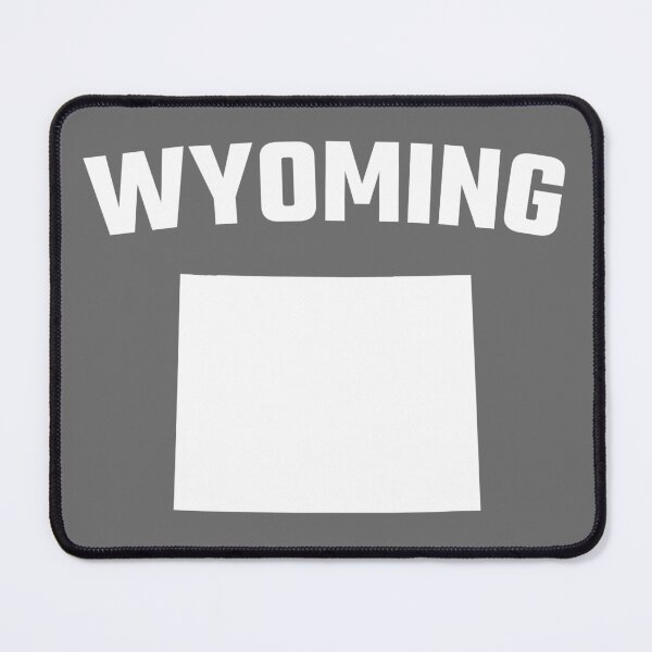 Item preview, Wyoming State Silhouette - Classic Minimalist White Outlined Map designed and sold by mashmosh.
