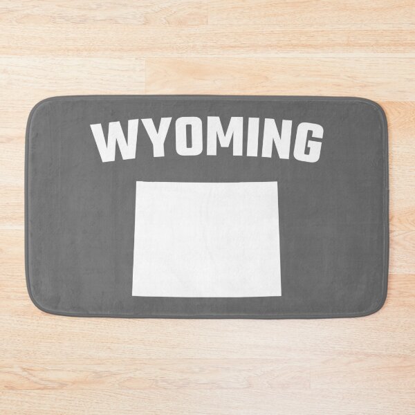 Item preview, Wyoming State Silhouette - Classic Minimalist White Outlined Map designed and sold by mashmosh.