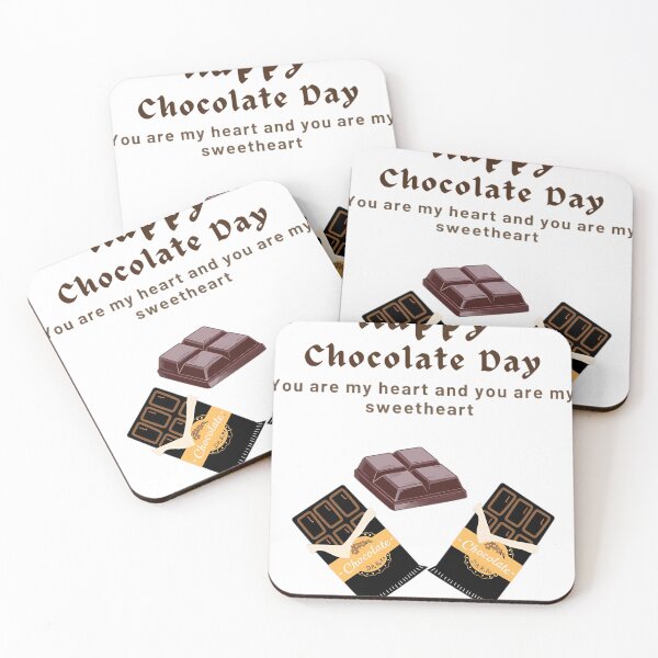 Item preview, Cute Happy Chocolate Day - Romantic Heart & Sweetheart Quote Design designed and sold by PhantomArtStore.