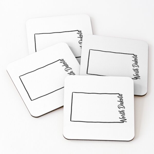 Item preview, North Dakota State Outline – Minimal Script Typography Line Art designed and sold by Paper Drip.