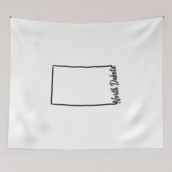 Item preview, North Dakota State Outline – Minimal Script Typography Line Art designed and sold by Paper Drip.