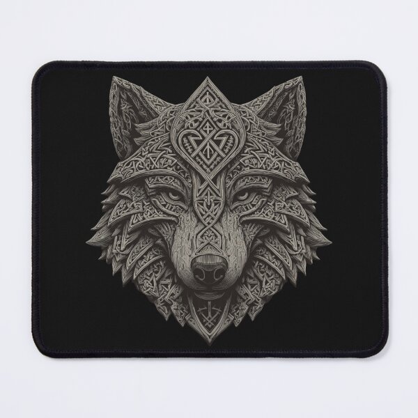 Item preview, Fenrir Wooden Mask designed and sold by NicolasGlowArt.