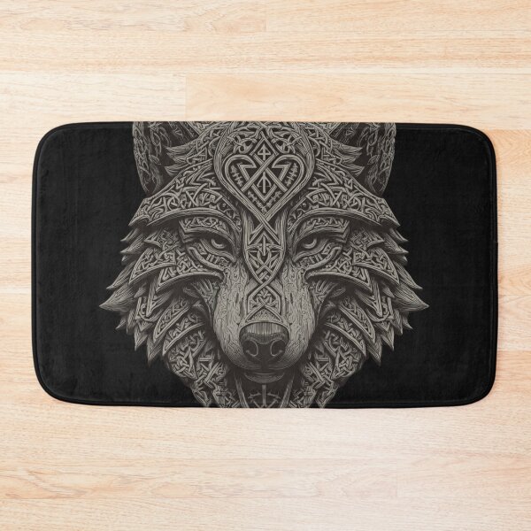 Item preview, Fenrir Wooden Mask designed and sold by NicolasGlowArt.